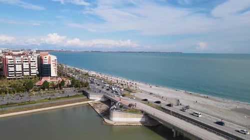 Uhd Antalya Coastline With Turquoise Sea.