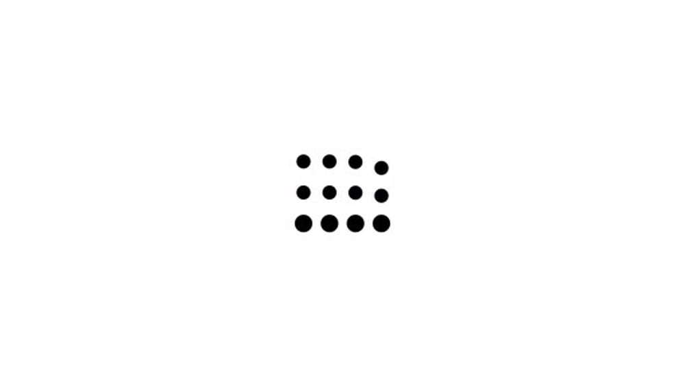 loading animation with 12 dots arranged into a square that bounces ...