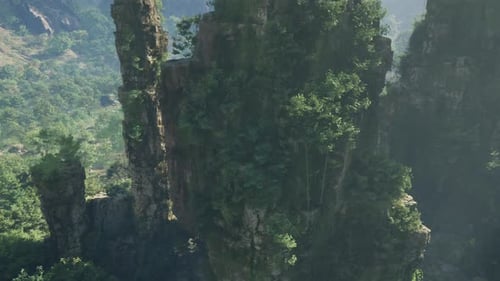 A Breathtaking Aerial View of a Majestic Mountain Landscape in China