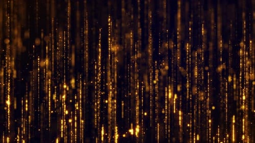 Abstract Golden Shimmering Particles Background Loop