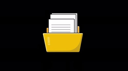 Flat Design Folder Icon Document Management