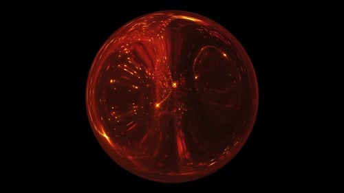 Abstract Glowing Energy Sphere Loop Background