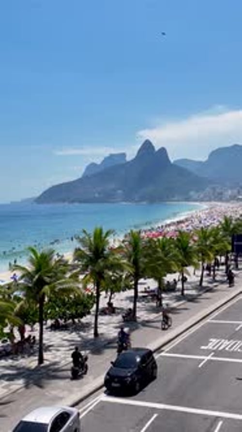 Praia de Ipanema no centro do Rio de Janeiro, Brasil.