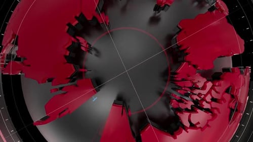 3D Rotating Earth Globe for Broadcast News Opener