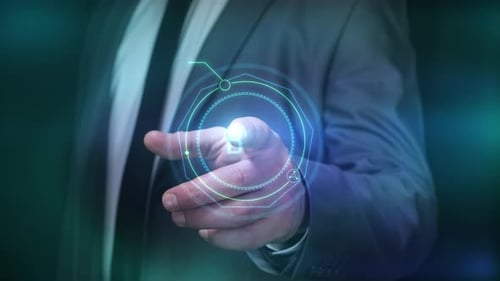 A Man Launches A Chatbot By Pressing His Finger