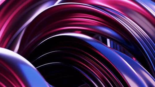 Animación abstracta de bucle ondulado. Fondo renderizado en 3D, formas fluidas, fluidas y retorcidas