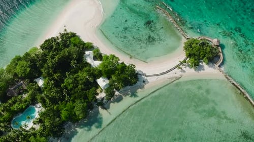 Beach Resort with White Sandy Beach in Samal Davao Philippines