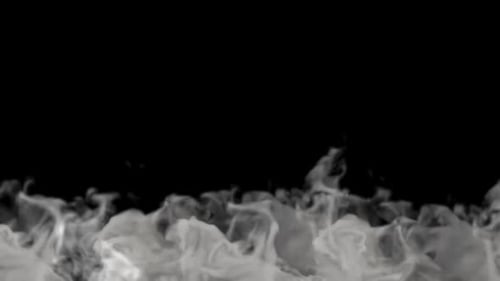 Dense White Smoke Rising Transition Effect