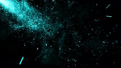 Blue Particles Spark Background V4