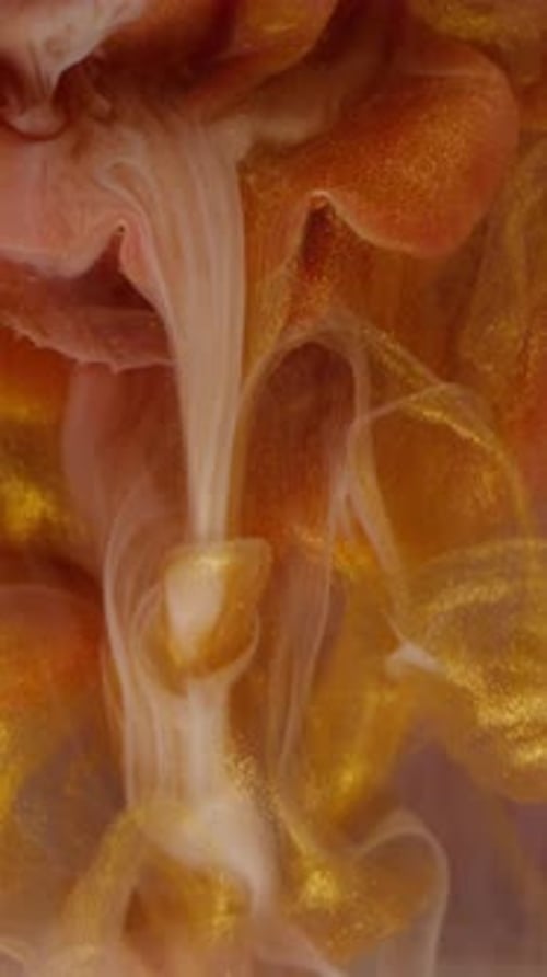 Vertical Rose Background Sparkling Fluid Ink