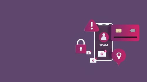 Digital Security Scam Warning Animated Icons