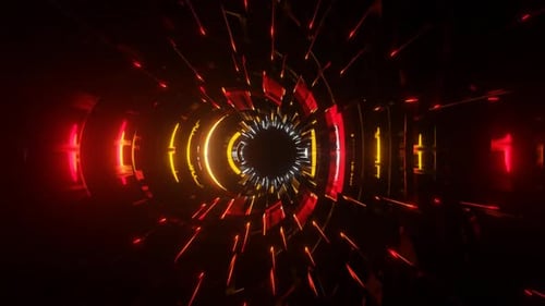 Animation de fond en boucle VJ HD rouge/orange Blackhole Sound
