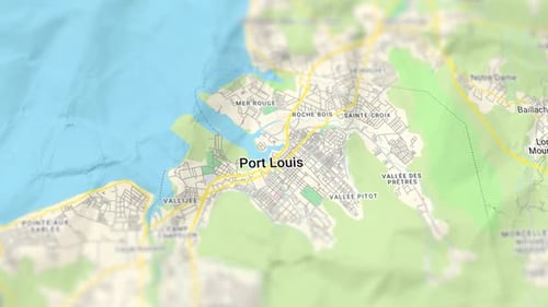 Animated City Map of Port Louis, Mauritius