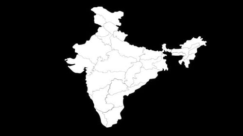 India Map On Alpha