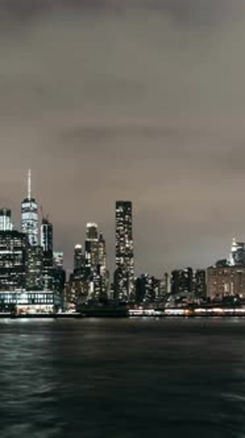 Vertical View Of New York Cityscape, USA