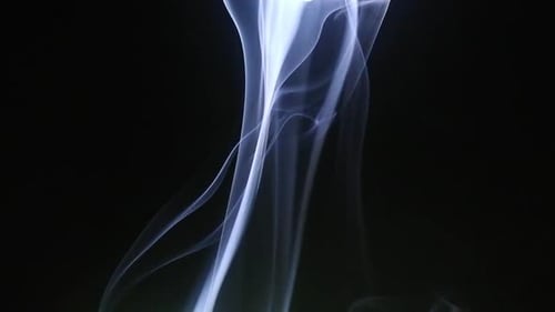 Abstract Smoke Plumes Rising on Black