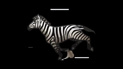 Animiertes Zebra-Emoji
