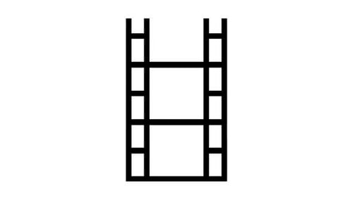 Animated Film Strip Icon Stretching Transition