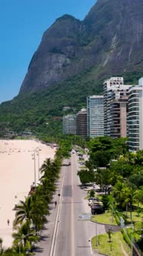 Sao Conrado Beach At Downtown Rio De Janeiro In Rio De Janeiro Brazil.