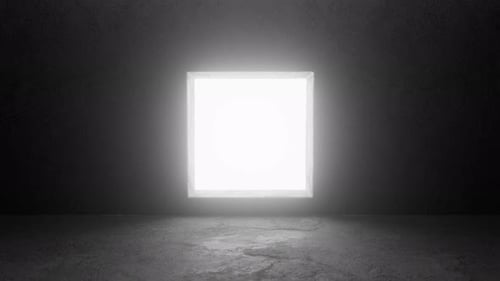 Abstract Light Tunnel Reveals an Image or Logo