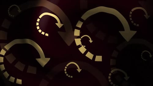 Circular Right Arrow With Half Broken Line Background Loop