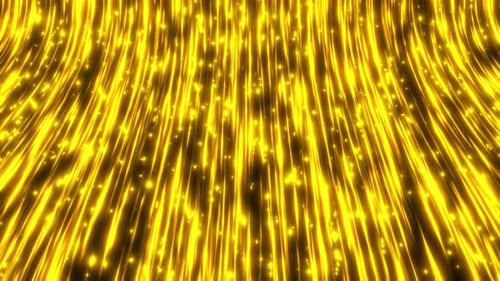 Golden Glittering Lines Abstract Celebration Motion Background Loop