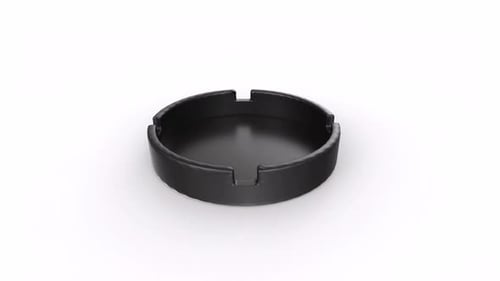 Rotating Black Ashtray 3D Model for Product Visuals