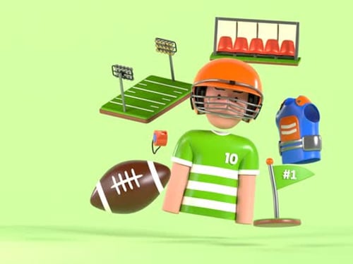 American Football 3D-Animation