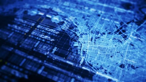 Futuristic Matrix Data Simulation HUD Background 11