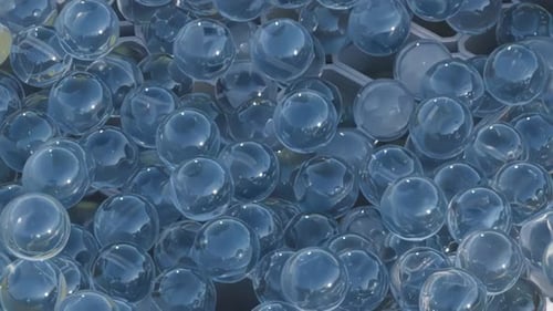 Abstract Geometric Spheres Filling Hexagonal Grid Animation