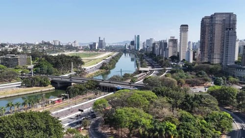 Deslumbrante horizonte de São Paulo no centro de São Paulo, Brasil.