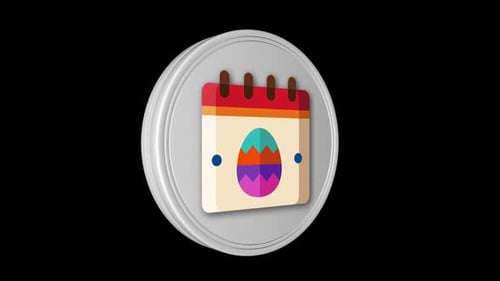Animationsschleife für das Osterkalendersymbol