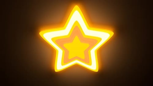 Pulsating Layered Glowing Star Animation