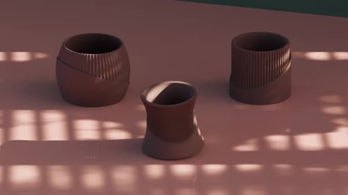 Vases Loop 3D Morph Animation