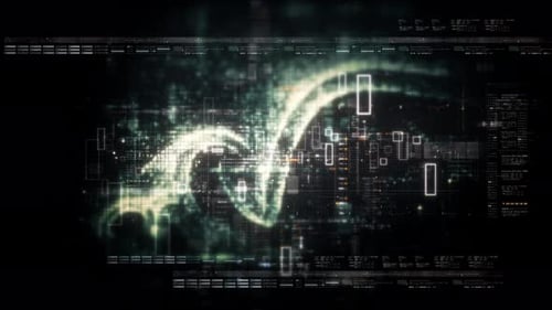 Futuristic Digital HUD Data Stream Loop Animation