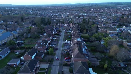 Aerial Car Tracking On England