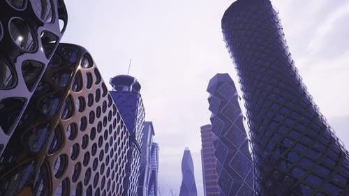 Edificios urbanos modernos agrupados