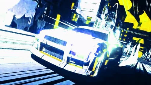 Car speeds down city street