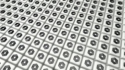 Monochromatic Abstract Geometric Grid Wave Animation