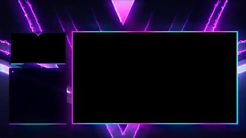 Futuristic Neon Animated Stream Overlay Frames