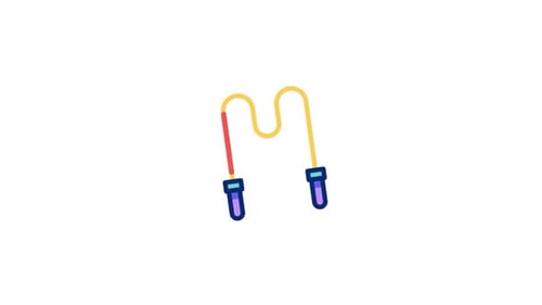 Animated Skipping Rope Icon for Health and Fitness
