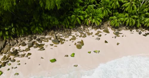 Granite Boulders on a Pristine Tropical Beach Seychelles Mahe