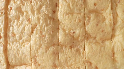 Close-Up of Sliced Bread Texture