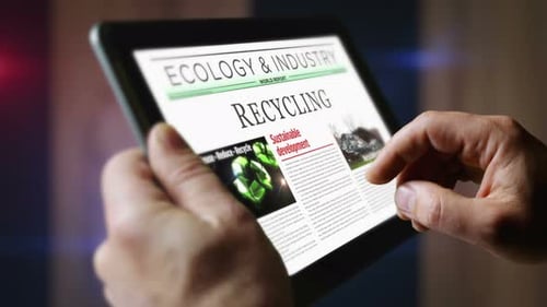 Digital Tablet World Report Scrolling on Ecology and Industry
