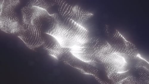 Abstract Glowing Particle Stream Background