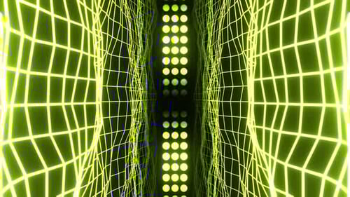 Light Green Cyberspace Trance Style And Flashing Lights Background Vj Loop In 4K