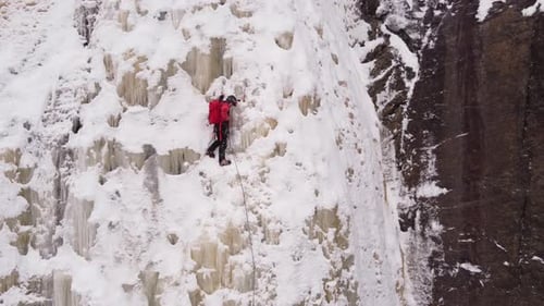 Eisklettern mit zwei Bergsteigern in Kanada