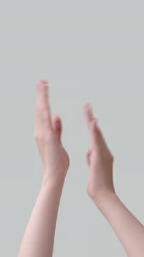 Vertical Applauding Hands Bravo Greeting Clapping