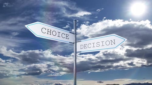 Señal vial Choice And Decision