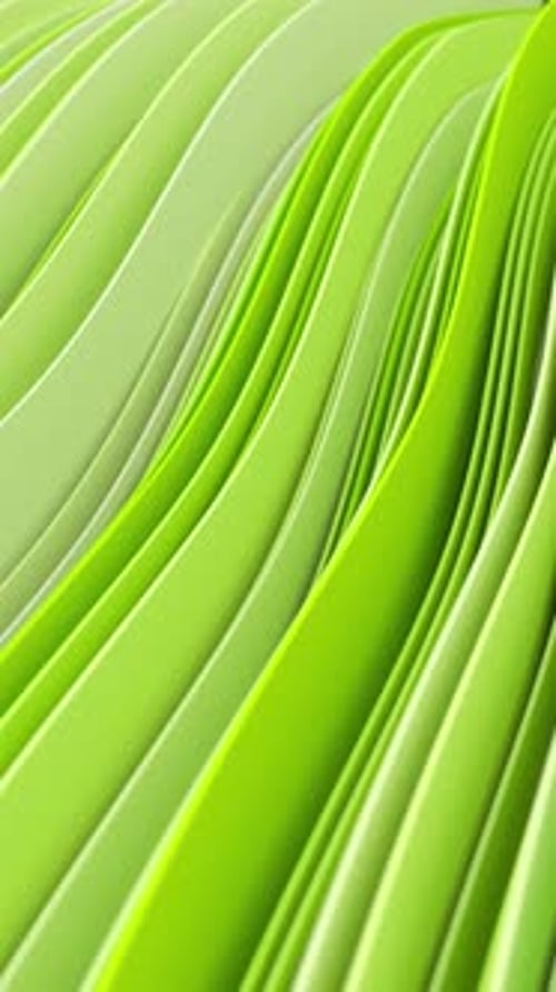 Abstract Green Wavy Lines Flowing Background Motion Graphic
